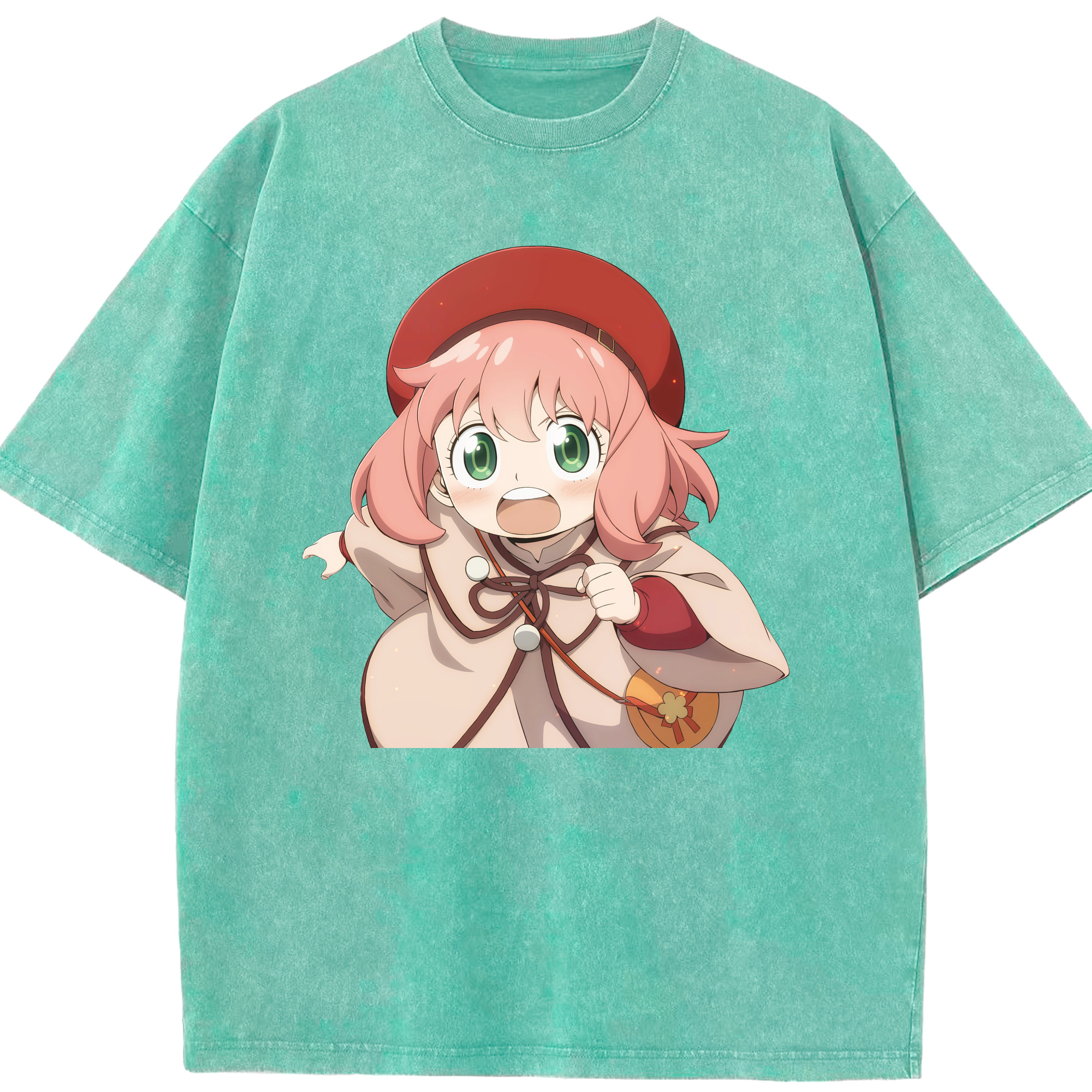 （画像用） SPY×FAMILY间谍家家酒 綿100% ヴィンテージ風 半袖Tシャツ（フロントプリント）